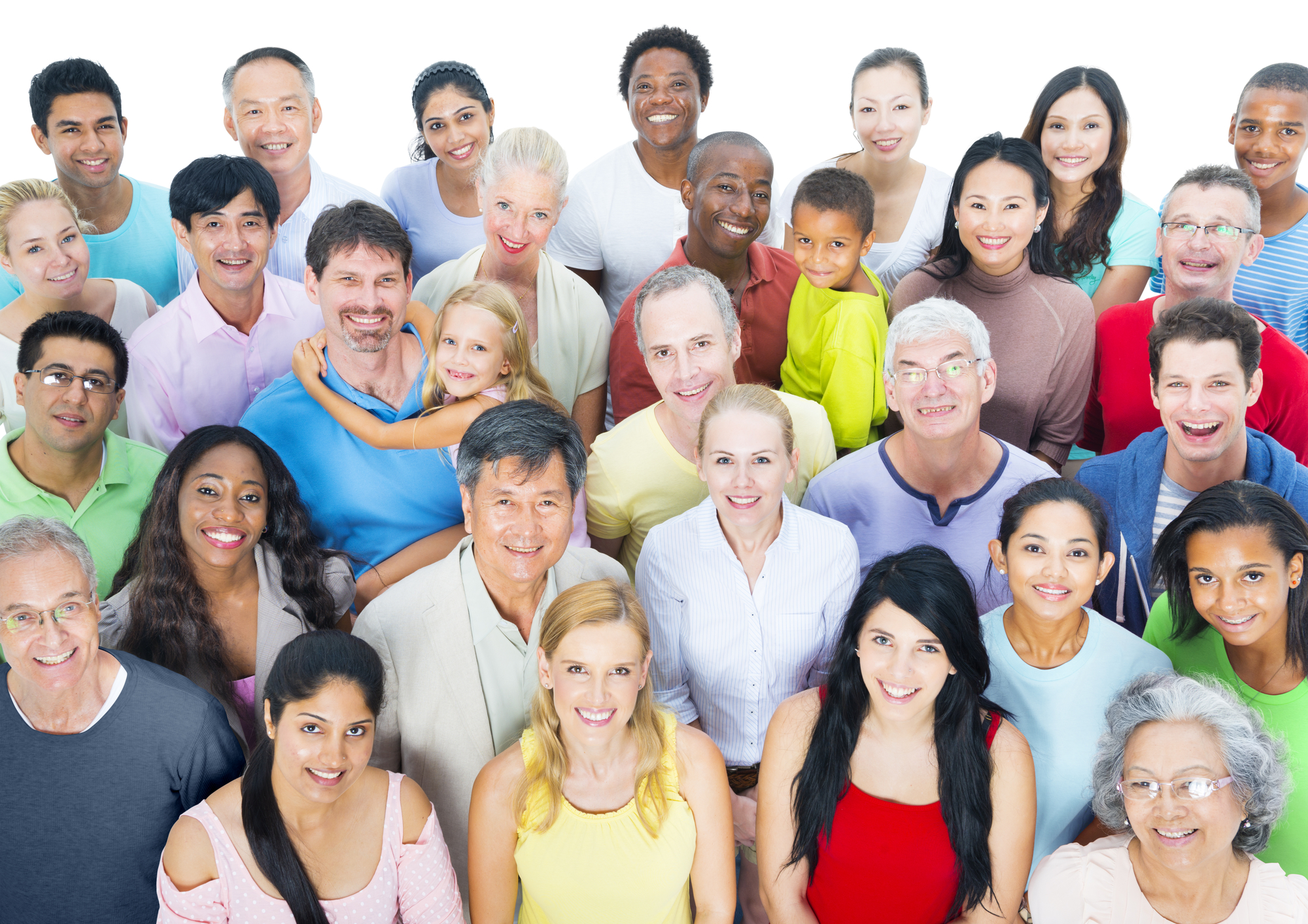 group of people of all ages and backgrounds